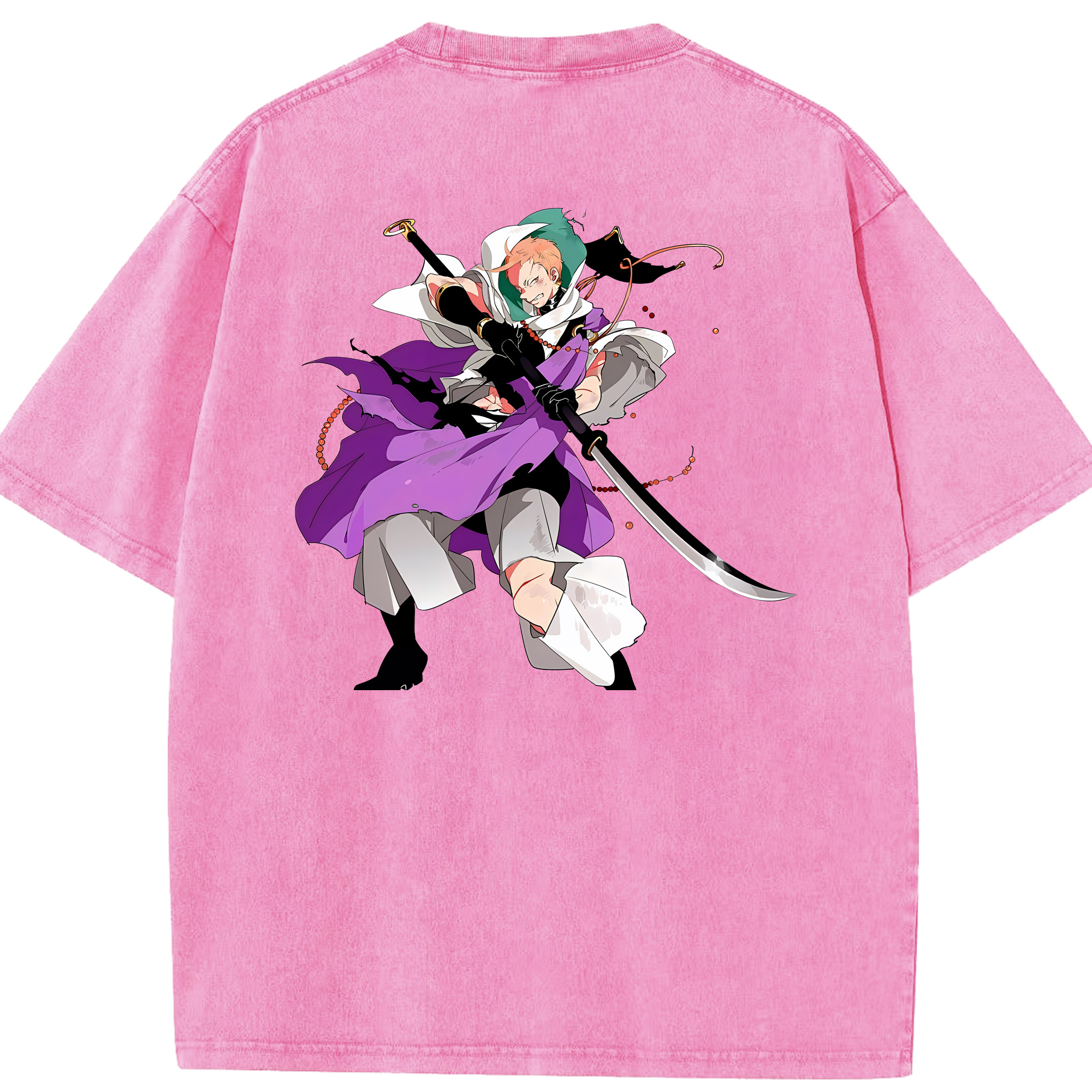 （画像用） 刀剣乱舞 Touken Ranbu 綿100% ヴィンテージ風 半袖Tシャツ（背面プリント）